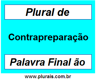 Plural de Contrapreparação