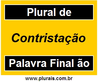 Plural de Contristação