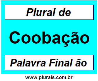 Plural de Coobação