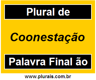 Plural de Coonestação