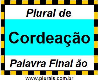 Plural de Cordeação