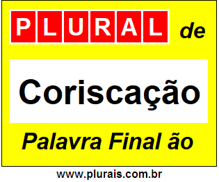 Plural de Coriscação