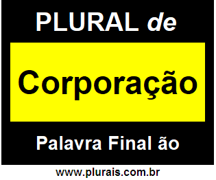 Plural de Corporação