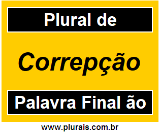 Plural de Correpção