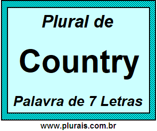 Plural de Country