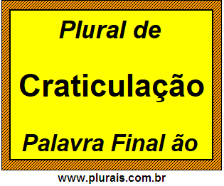 Plural de Craticulação