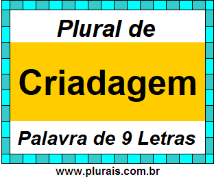 Plural de Criadagem