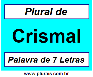 Plural de Crismal