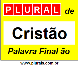 Plural de Cristão