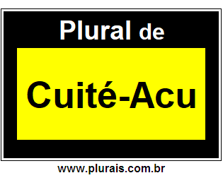 Plural de Cuité-Acu