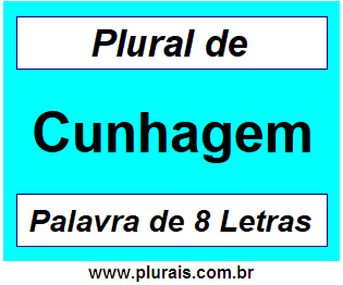 Plural de Cunhagem