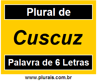 Plural de Cuscuz