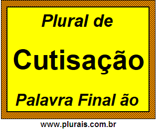 Plural de Cutisação