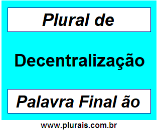 Plural de Decentralização