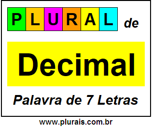 Plural de Decimal