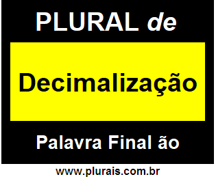 Plural de Decimalização