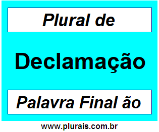 Plural de Declamação