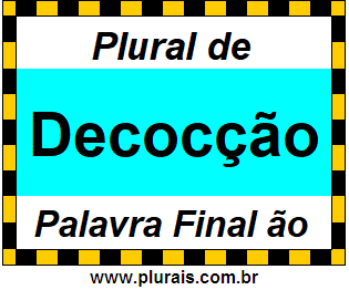 Plural de Decocção