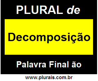 Plural de Decomposição