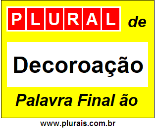 Plural de Decoroação