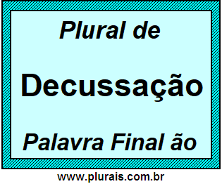 Plural de Decussação