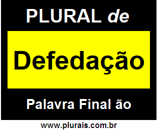 Plural de Defedação