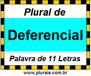 Plural de Deferencial