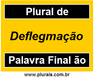 Plural de Deflegmação