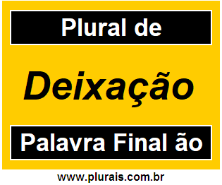 Plural de Deixação