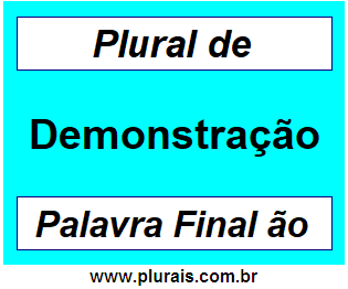 Plural de Demonstração