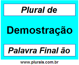 Plural de Demostração