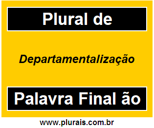 Plural de Departamentalização