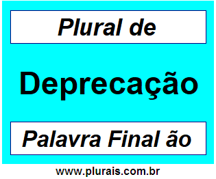 Plural de Deprecação