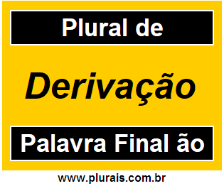 Plural de Derivação