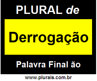 Plural de Derrogação