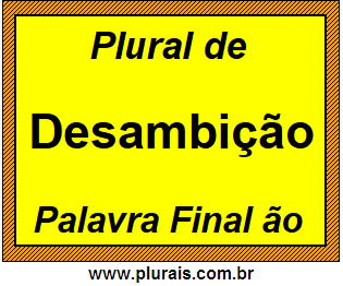 Plural de Desambição