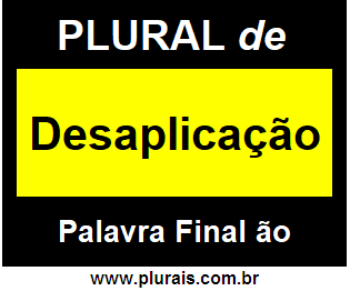 Plural de Desaplicação