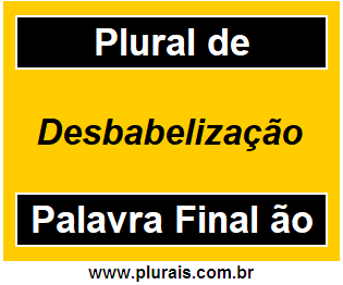 Plural de Desbabelização