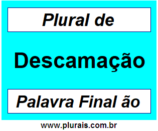 Plural de Descamação