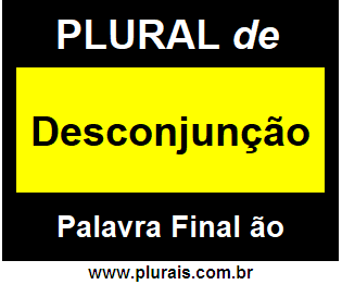 Plural de Desconjunção