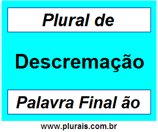 Plural de Descremação