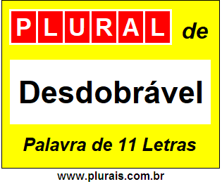 Plural de Desdobrável