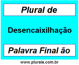 Plural de Desencaixilhação