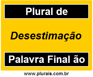 Plural de Desestimação