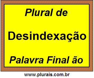 Plural de Desindexação