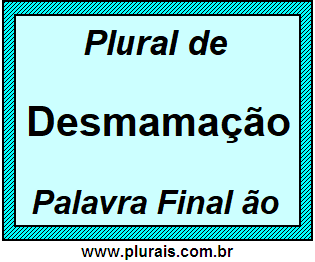 Plural de Desmamação