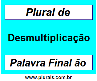 Plural de Desmultiplicação