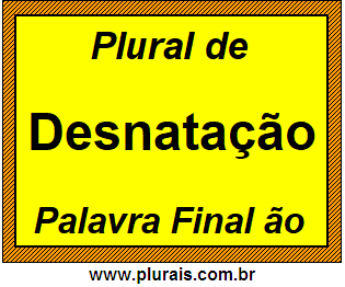 Plural de Desnatação