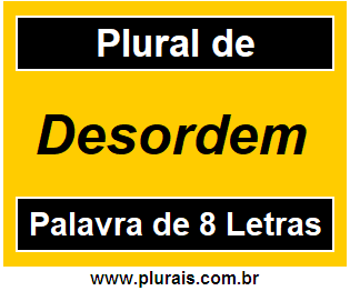 Plural de Desordem