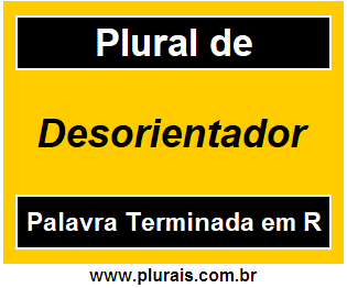 Plural de Desorientador